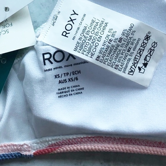 Roxy Line Up Bralette NWT Bikini Top XS - Picture 10 of 12